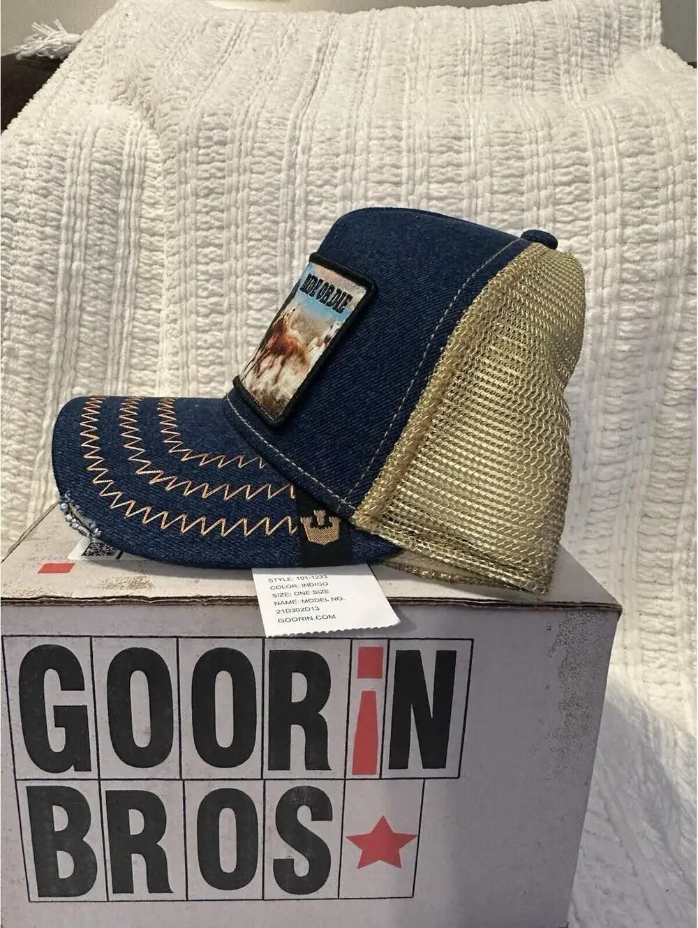 Goorin Bros The Farm Friday Drop Ride Or Die Limited Edition Trucker Hat New - Picture 5 of 6